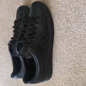 Converse Black/Blk Pro Leather Ox Sneakers for Men Sz. 11.5